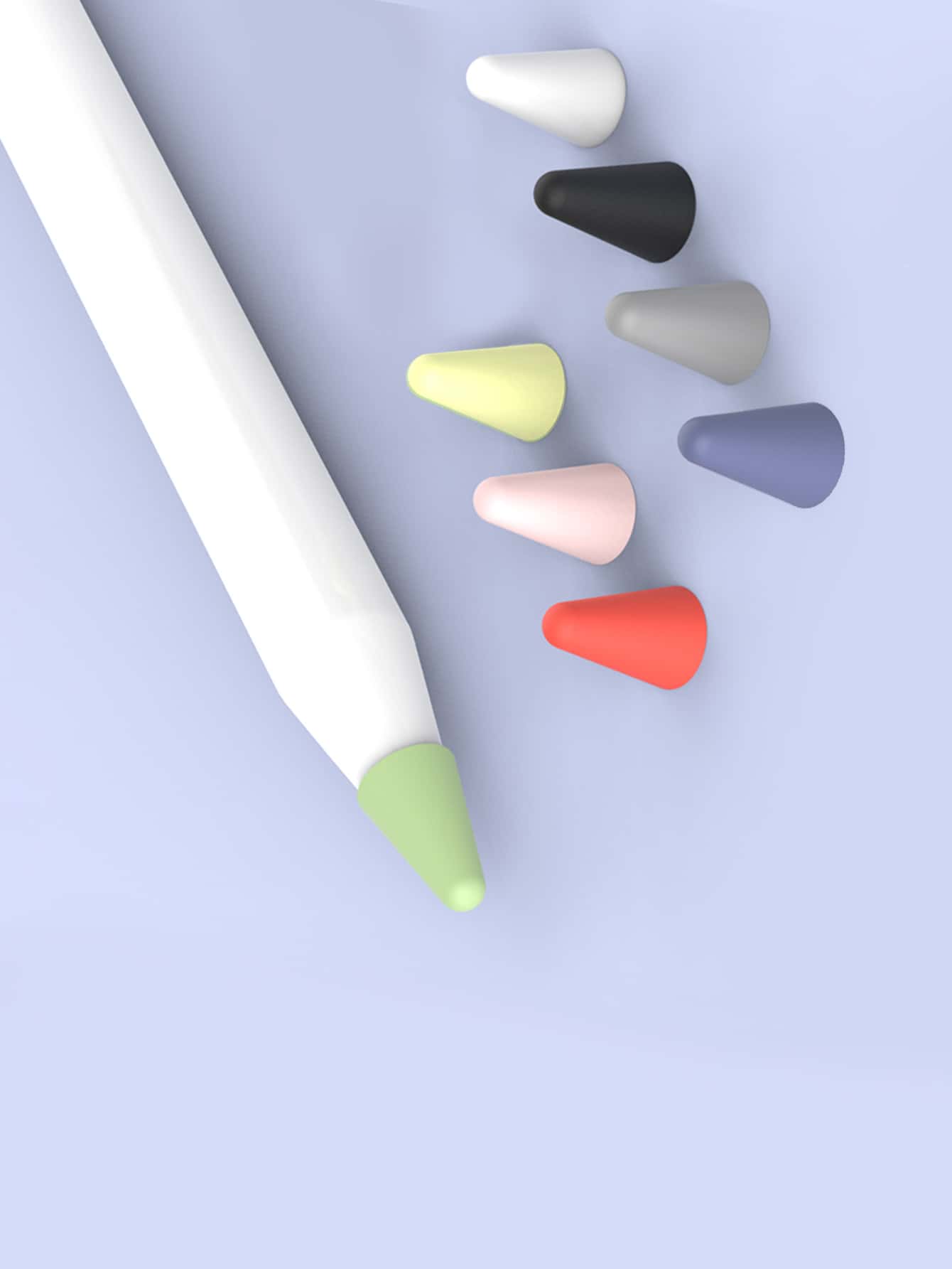 8pcs Silicone Stylus Pen Nib Cover - Multicolor - View 1