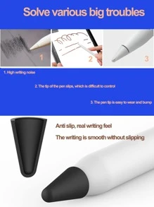8pcs Silicone Stylus Pen Nib Cover - Multicolor - View 4