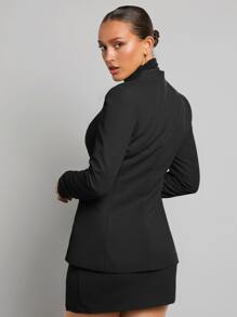 SHEINNeu 秋冬纯色单扣西装外套