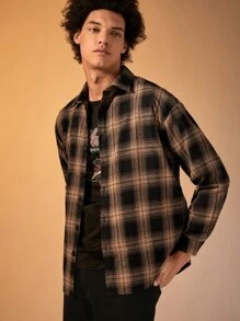 Manfinity Men Plaid Button Front Shirt - Multicolor - View 6