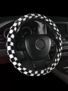 1入組長毛絨汽車方向盤套 - 彩色 - 查看 2