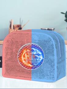 Cat & Letter Graphic Lunch Bag - Pink - View 4