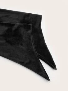 ROMWE Butterfly Appliques Velvet Tee - Black - View 3