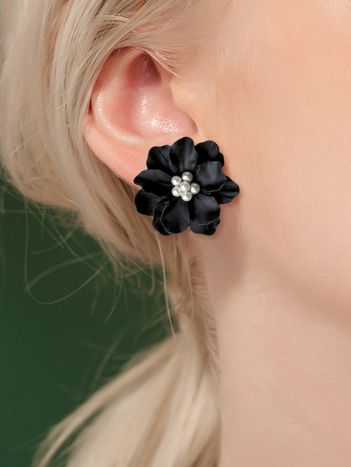 imoli Faux Pearl Decor Flower Stud Earrings Valentines,Mom,Mother,Mother's Day,Gift