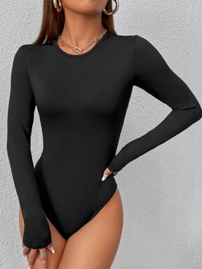 SHEIN PETITE Body moulant et élégant pour femmes, printemps