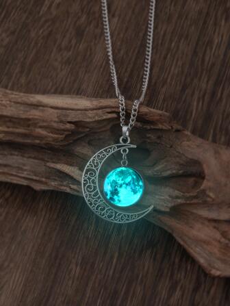 suteyi 月亮吊墜項鍊