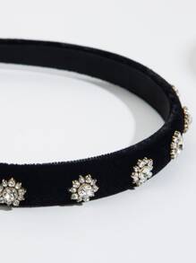 Băng đô đính đá lấp lánh, vương miện thanh lịch, băng đô cài tóc, phụ kiện tóc, băng đô màu đen. - màu đen - Xem 3