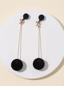 Ball Decor Earring Jackets - Black - View 5