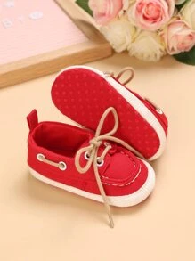 Baby Lace-up Front Flat Oxfords - Red - View 2