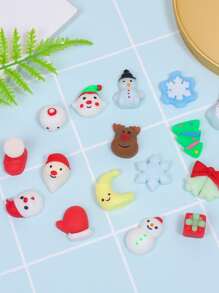 Christmas 12pcs Random Santa Claus Design Pet Toy Set - Multicolor - View 1