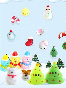 Christmas 12pcs Random Santa Claus Design Pet Toy Set - Multicolor - View 4