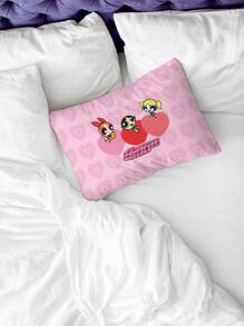 The Powerpuff Girls | ROMWE Cartoon Graphic Cushion Cover, Cute Throw Pillow Case, Pillow Insert Not Include, For Sofa, Home Decor - Multicolor - View 4