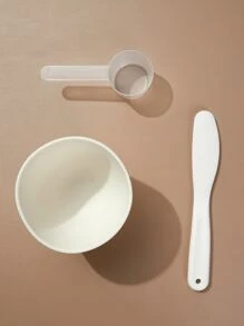 Set de 3 Cuencos para Mezclar Mascarillas Faciales DIY - Blanco - Ver 2