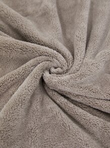 1pc Baby Cartoon Ear Decor Plush Swaddling Blanket - Grey - View 6