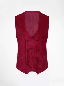 CLOUDSTYLE Men Colourblock Lapel Neck Blazer & Straight Leg Trousers - Multicolor - View 10