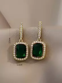 Rhinestone Decor Drop Earrings - Multicolor - View 4