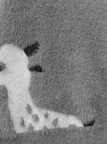 Bebé Jersey con patrón de dibujos animados tejido mullido