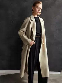 MOTF PREMIUM CASHMERE DOUBLE BREASTED BELTED OVERCOAT