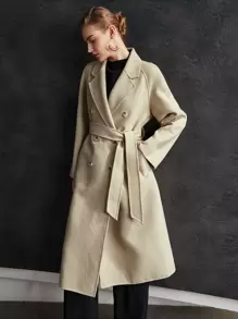MOTF PREMIUM CASHMERE DOUBLE BREASTED BELTED OVERCOAT
