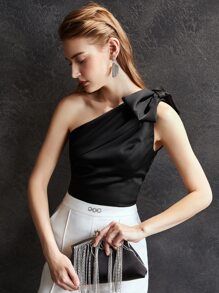 MOTF PREMIUM Top À Nœuds À Col Asymétrique