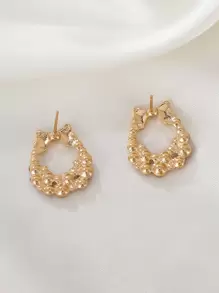 水钻与蝴蝶结装饰耳钉情人节款 - 彩色 - 查看 4