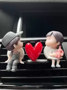 3pcs Cartoon Design Car Air Outlet Ornament - Grey - View 1