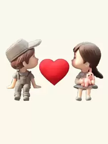 3pcs Cartoon Design Car Air Outlet Ornament - Grey - View 3