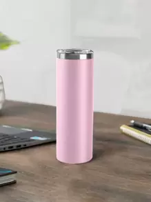 SHEIN Basic living 1pc Stainless Steel Insulated Bottle, 500ml Pink Vacuum Cup For Office - Pink - View 1