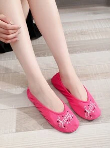 Bailarinas con estrella & con estampado de letra - Rosa Fucsia - Ver 1