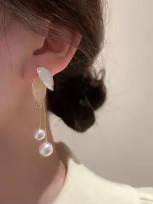 Faux Pearl Decor Earring Jackets