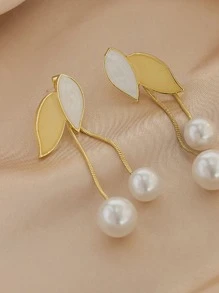 Faux Pearl Decor Earring Jackets