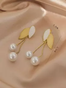 Faux Pearl Decor Earring Jackets