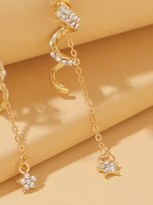 Cubic Zirconia Decor Earring Jackets