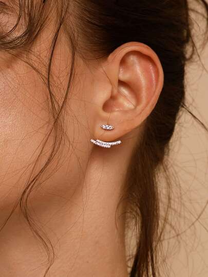 مشبك أذن بديكور حجر الراين