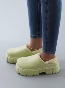 Minimalist Thermal Lined Work Clogs - Green - View 2