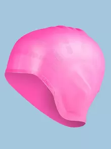 SHENYU 矽膠游泳帽 - 玫紅色 - 查看 1