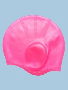 SHENYU 矽膠游泳帽 - 玫紅色 - 查看 3