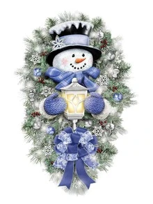 1入組聖誕雪人圖案牆貼 - 彩色 - 查看 2