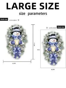 1入組聖誕雪人圖案牆貼 - 彩色 - 查看 3