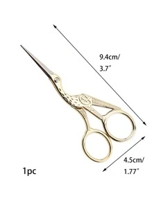 1pc Crane Design Scissors - Gold - View 3