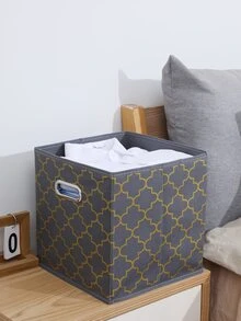 1 pieza Caja de almacenamiento de ropa con patrón geométrico - Multicolor - Ver 5