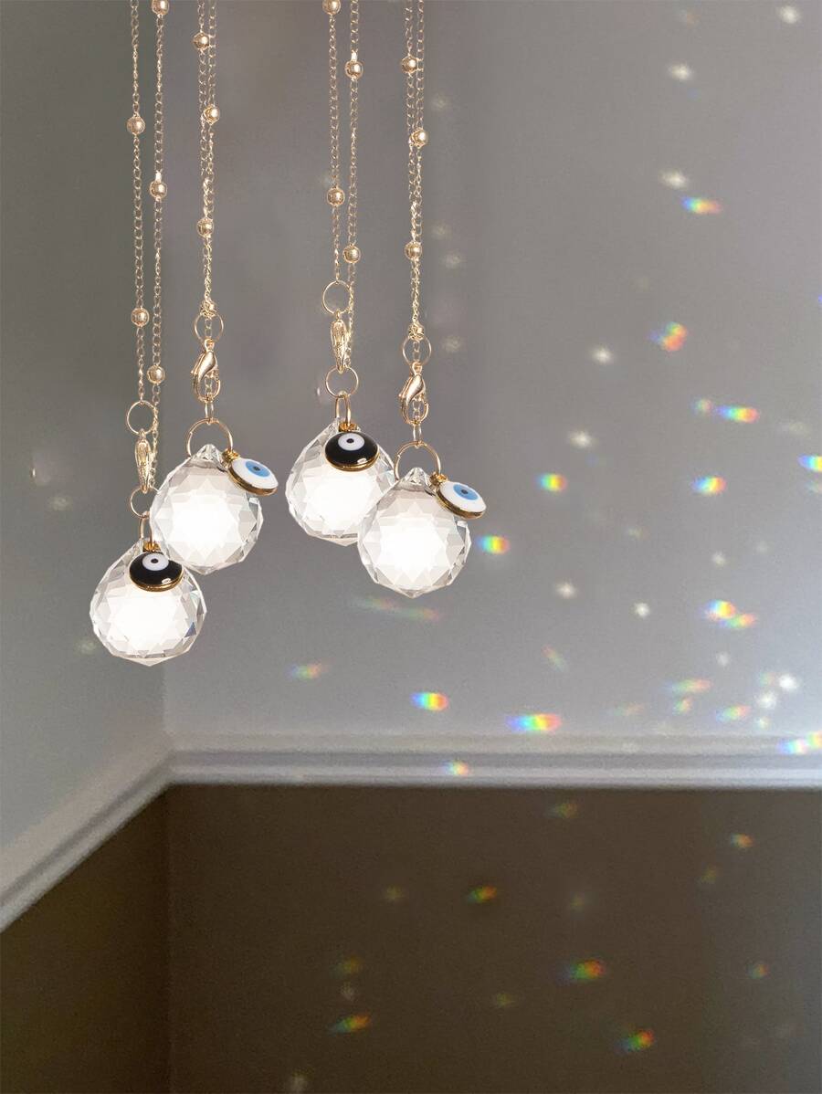 2pcs Evil Eye & Water-drop Design Wall Hanging - Multicolor - View 1