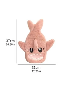 1pc Shark Design Hot Water Bag - Pink - View 2