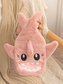 1pc Shark Design Hot Water Bag - Pink - View 4
