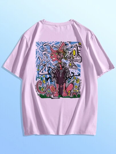 Tim Lord Hombres Camiseta algodón con estampado de dibujos animados