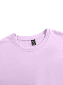 Tim Lord Guys Cotton Cartoon Graphic Tee - Mauve Purple - View 5