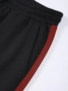 Manfinity Homme Men Letter Graphic Colorblock Sweatshirt & Sweatpants - Multicolor - View 4