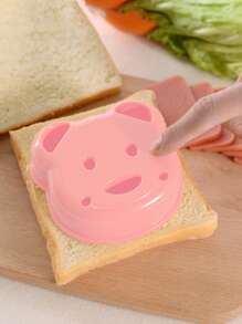 1入組熊形狀三明治機 - 粉色 - 查看 1