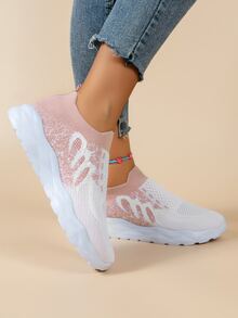 Zapatos para correr slip on de dos tonos - Multicolor - Ver 2