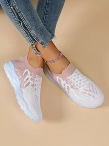 Zapatos para correr slip on de dos tonos - Multicolor - Ver 3